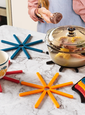 创意折叠防烫垫餐垫菜盘隔热垫餐桌家用碗垫厨房锅垫餐桌垫子杯垫