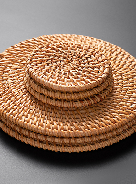 藤编餐垫家用餐具隔热垫防烫垫耐高温装饰垫盘子餐桌锅垫碗垫杯垫