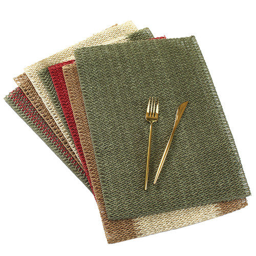 环保黄麻混编餐垫简约西餐盘桌垫