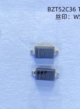 晶导微BZT52C36 丝印WS 1206贴片SOD-123 36V 500mW 稳压二极管