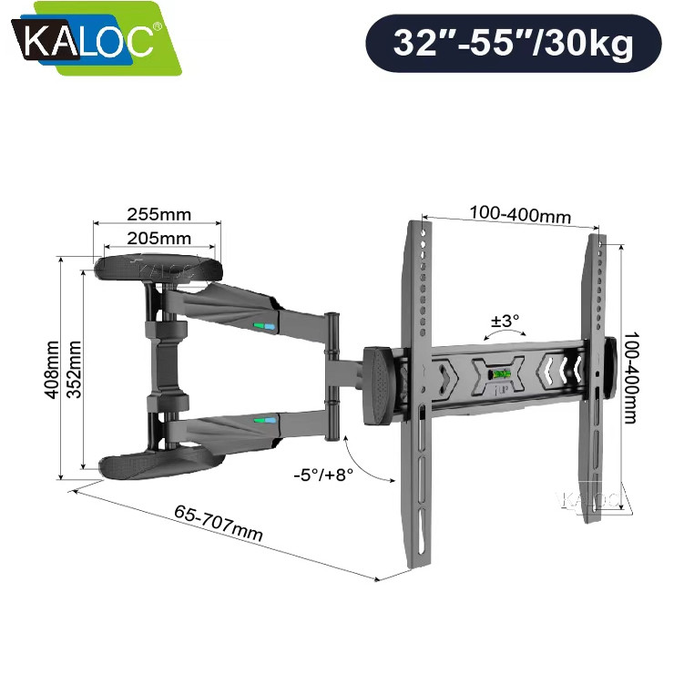 KALOC电视挂架伸缩旋转90度小米海信43 47 50 55英寸通用壁挂支架