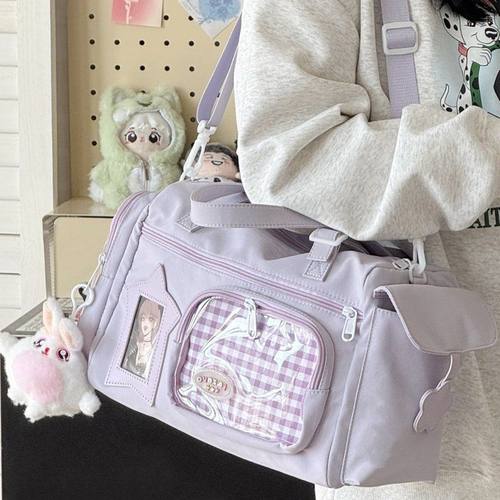 新款设计休闲托特大容量包女透明通勤旅行袋痛包百搭单肩斜挎包