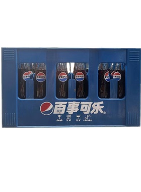 200ml*24瓶/件百事可乐七喜美年达玻璃瓶装碳酸饮料整箱带框发货
