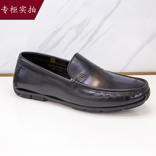 金利来男士真皮一脚蹬乐福鞋