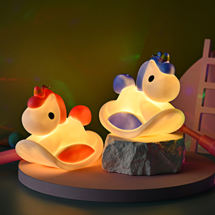 元宵节儿童手提卡通发光音乐搪胶可爱萌宠小马灯笼幼儿园礼物花灯