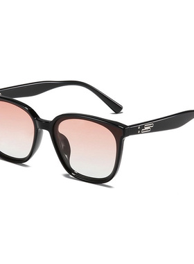 偏光方形大框男女腮红色墨镜