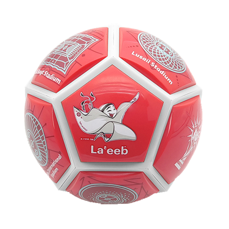 2022年卡塔尔世界杯纪念品吉祥物球场图案塑胶足球徽章