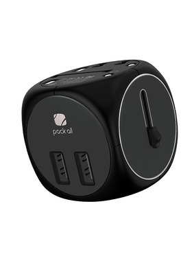 packall国际通用旅行转换插头出国海外美标欧标电器USB便携插头