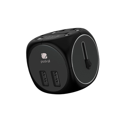 packall国际通用旅行转换插头出国海外美标欧标电器USB便携插头