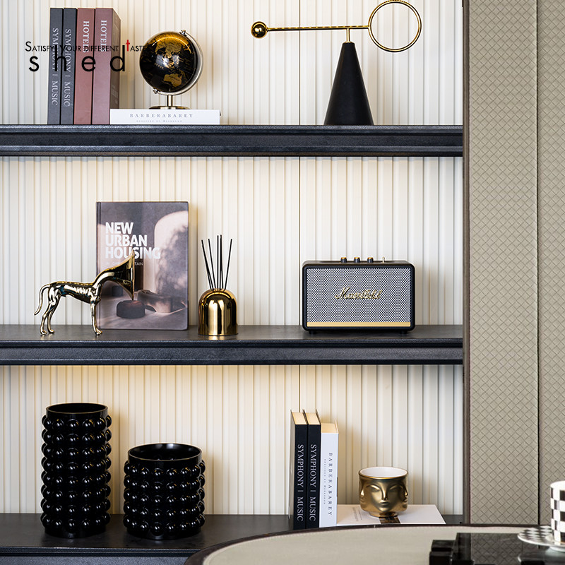 高级感轻奢样板间书柜小众装饰品摆件办公室客厅电视柜软装艺术品,家居饰品,家饰软装搭配套装,淘宝优惠券,粉丝福利购,淘宝优惠卷