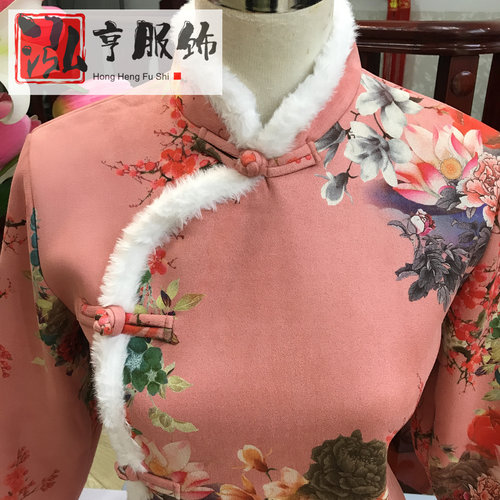 正品秋冬新款民族风加绒加厚上衣女中老年妈妈唐装保暖打底衫上衣