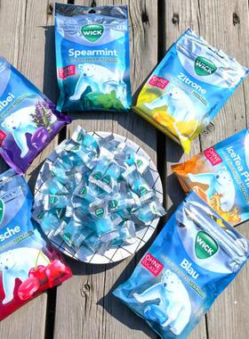 德国进口wick北极熊无糖强劲薄荷糖果味薄荷0蔗糖清爽滋润喉糖72g