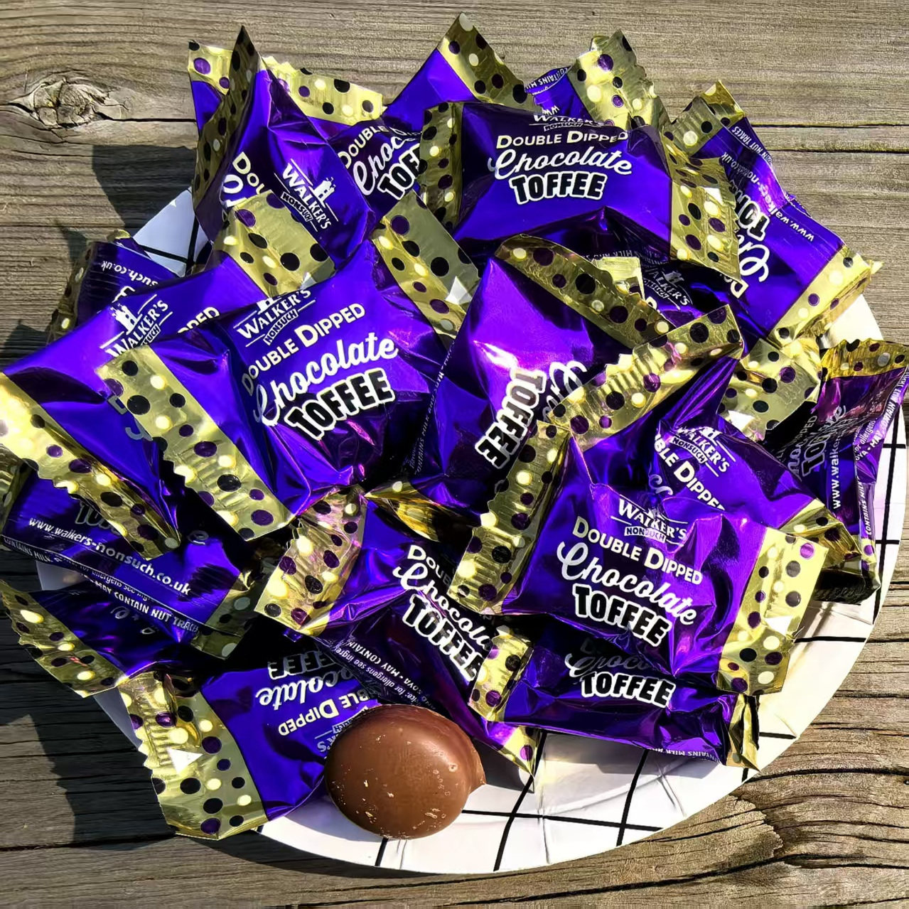 英国进口沃尔克斯太妃糖巧克力涂层太妃糖果进口糖果喜糖散装半斤