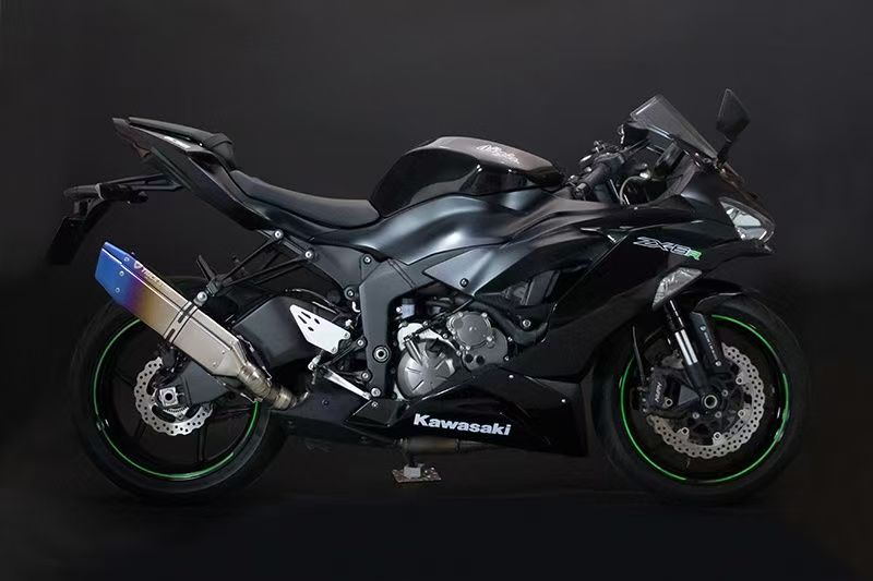 川崎zx6r改装排气，TRICK STAR梦幻星尾段图片