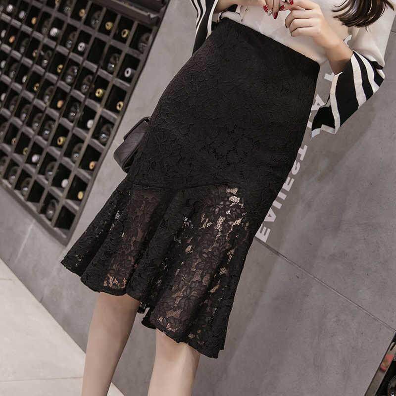 The dress skirt Spring Women's wear 2019 new pattern Lace models Irregular black Petal fish tail Paigein the Women's clothing/Boutique , Skirts  category - from Buy2taobao.com to provide professional Taobao agent buy service
