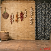 网红主播直播背景布农村室内农家院土墙摄影拍照主播直播间背景墙