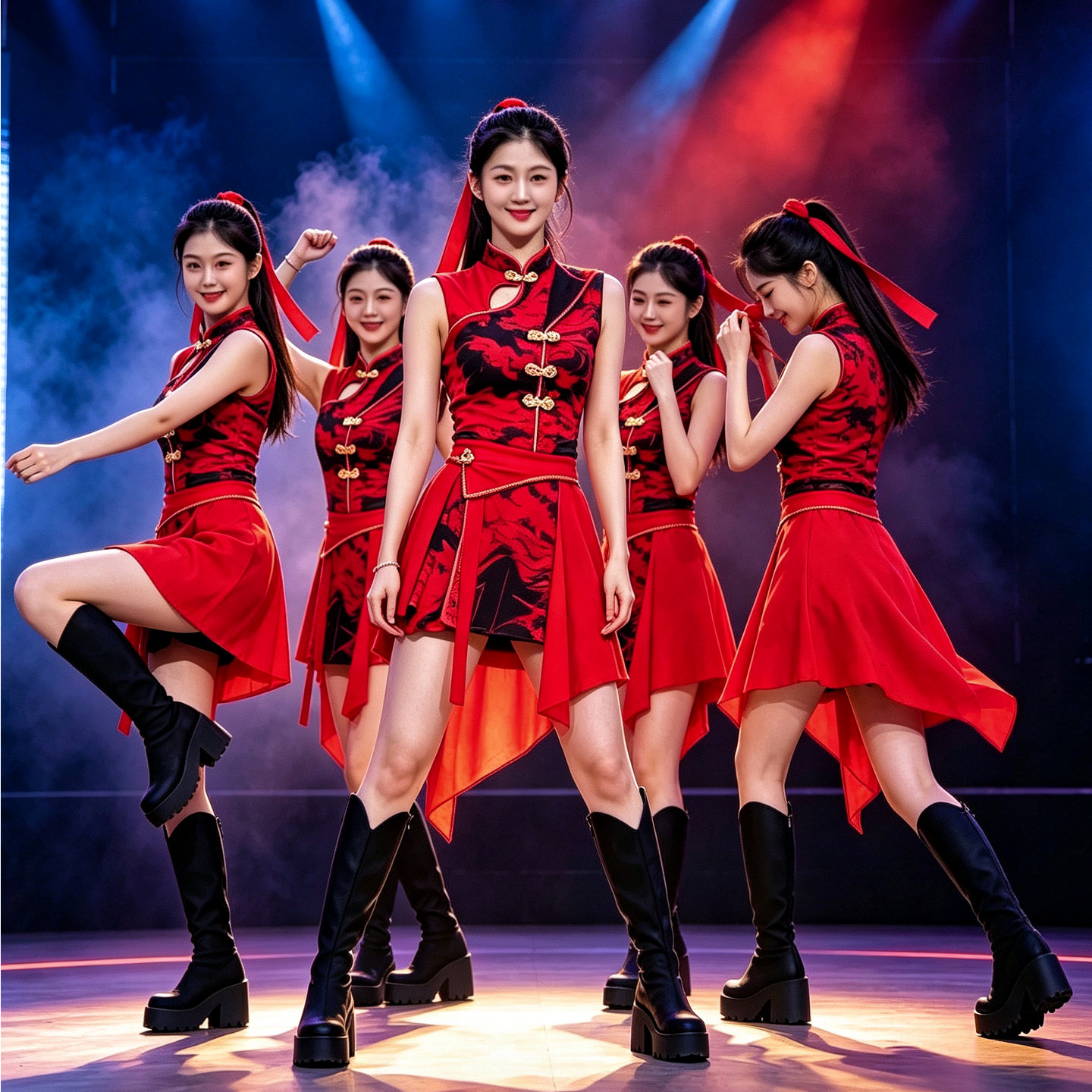 女团古典爵士跳舞衣服演出套装图片