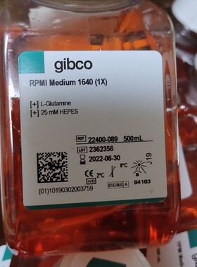 Gibco RPMI 1640 培养基，HEPES 22400089/22400105
