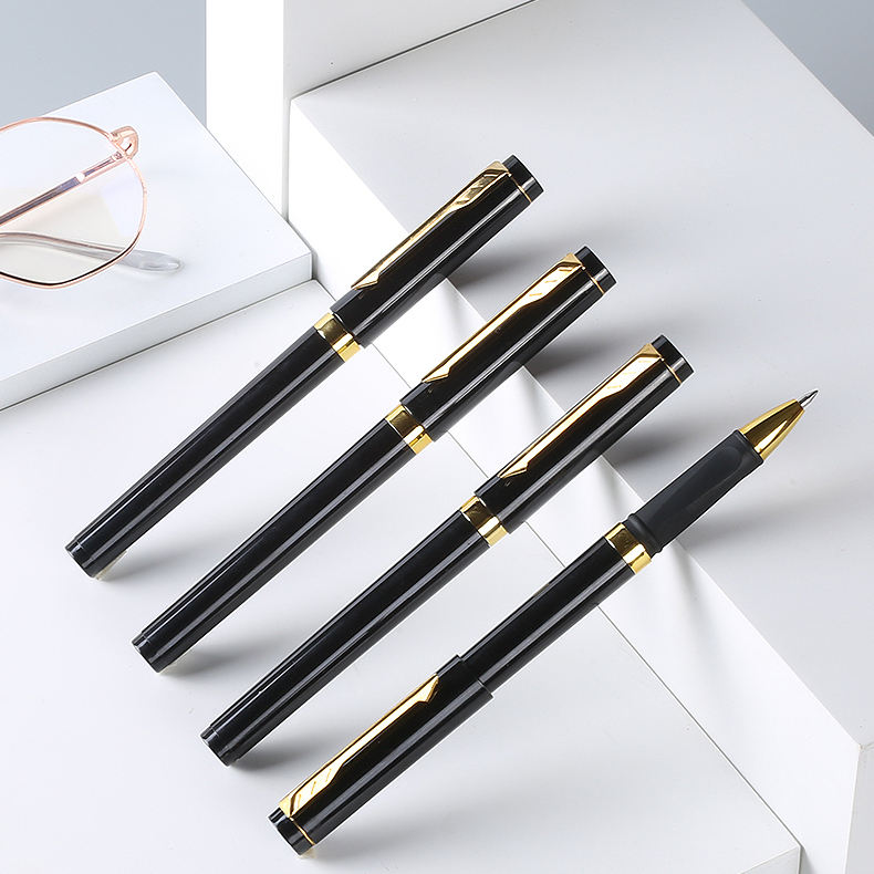 0.5mm黑色中性笔通用笔水笔两用商务签字笔签名笔水性广告定制笔