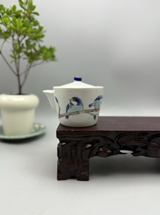 九谷青郊宝瓶，容量约80ml，有原盒