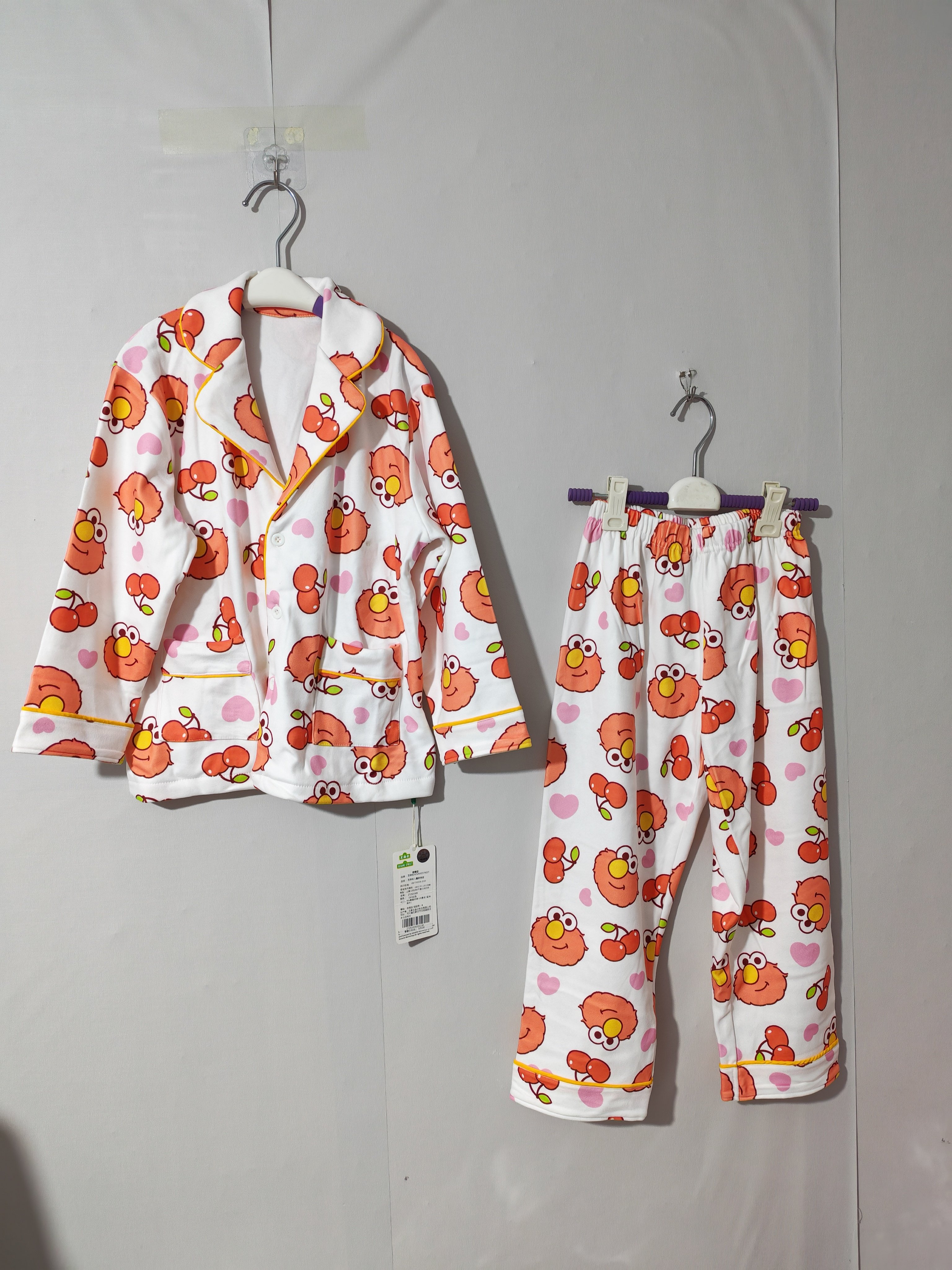 130-140码芝麻街女童睡衣家居服套装