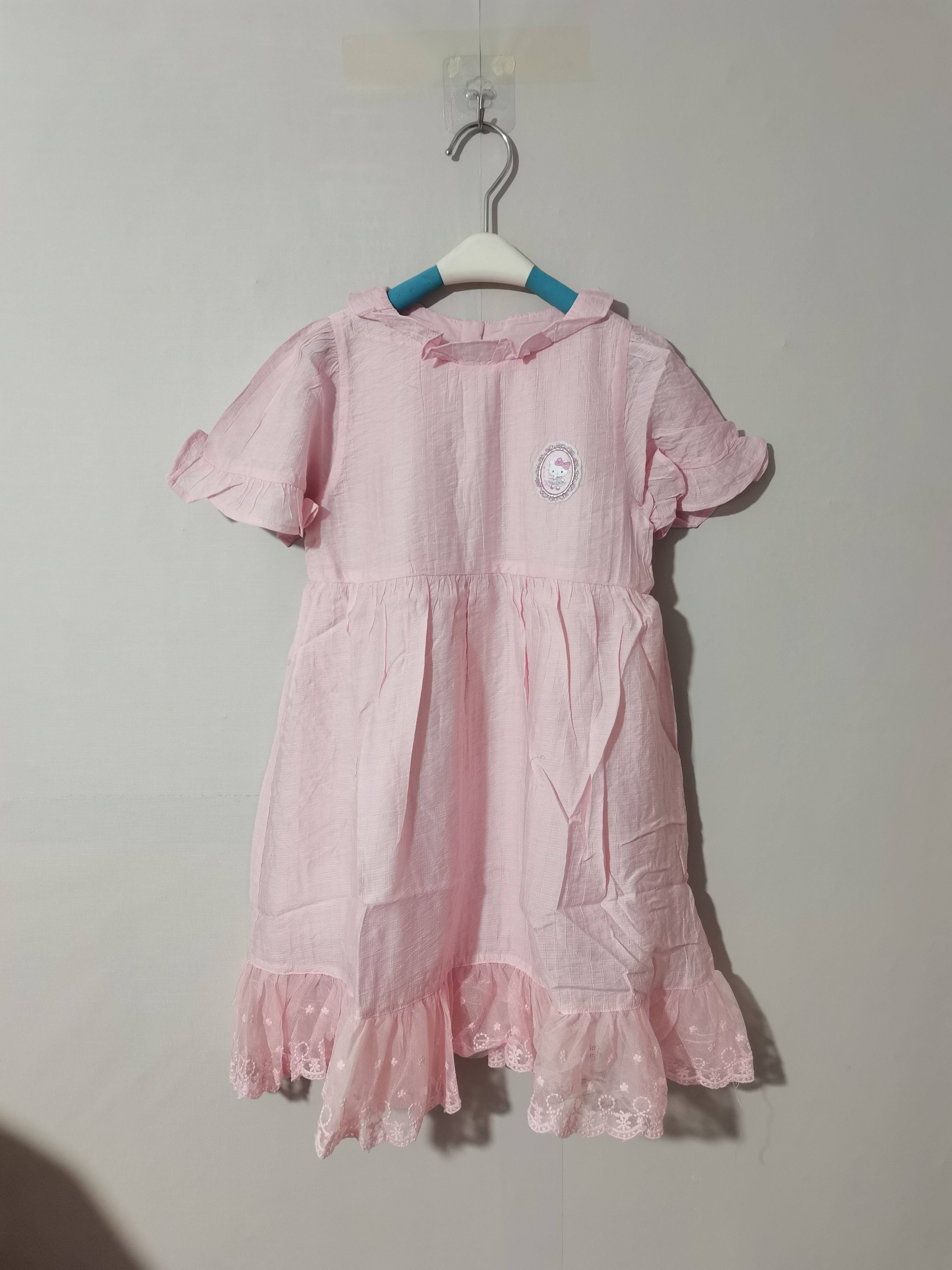 120-160码凯蒂猫女童连衣裙HelloKitty女童短袖公主裙儿童裙子