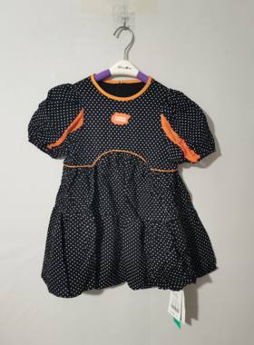 110-160码小资范女童连衣裙夏季短袖儿童裙子BXZF女生波点裙子
