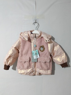 80-100码钓鱼猫品牌清仓女童羽绒服儿童羽绒服薄款90白鸭绒