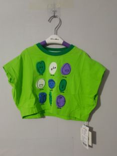 80-100码彩家儿童短袖体恤夏季女童短袖体恤男童短袖上衣短款