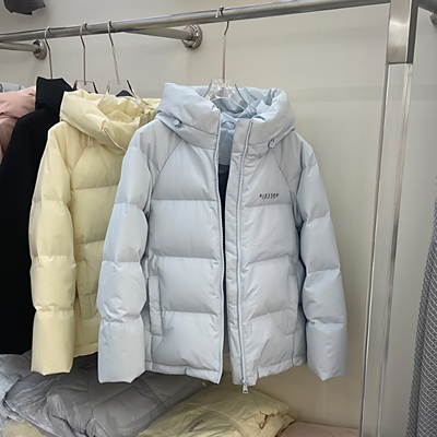 加厚95白鸭绒羽绒服女面包服
