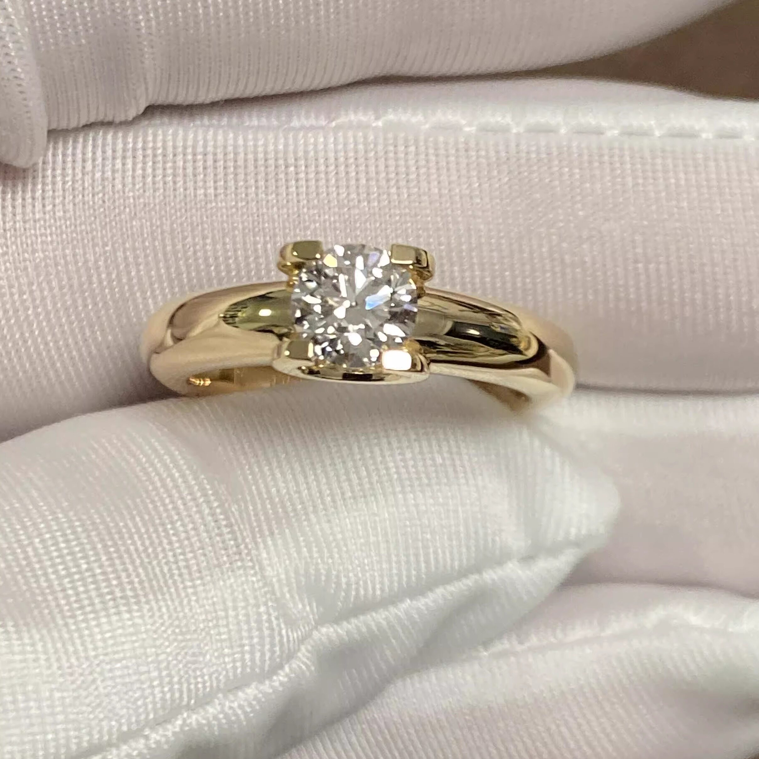牛头款式培育钻戒指18K订婚定制
