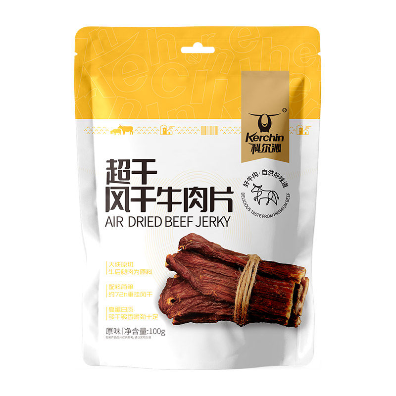科尔沁超干风干牛肉片100g 内蒙古特产休闲零食超干风干牛肉袋装
