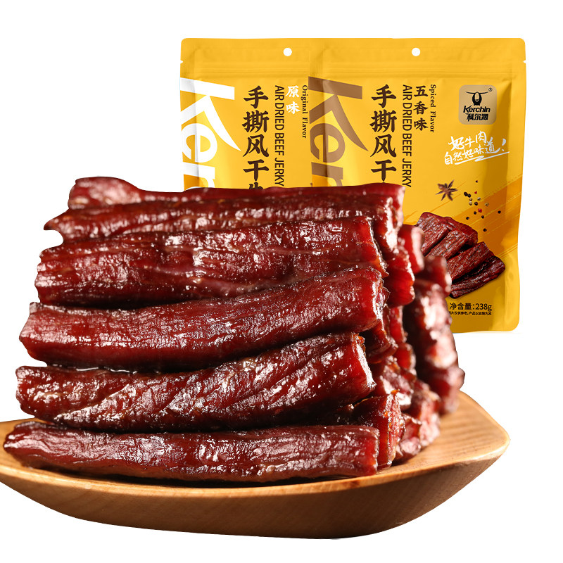 科尔沁手撕牛肉干内蒙风干牛肉干草原476g牛肉零食健身官方旗舰店
