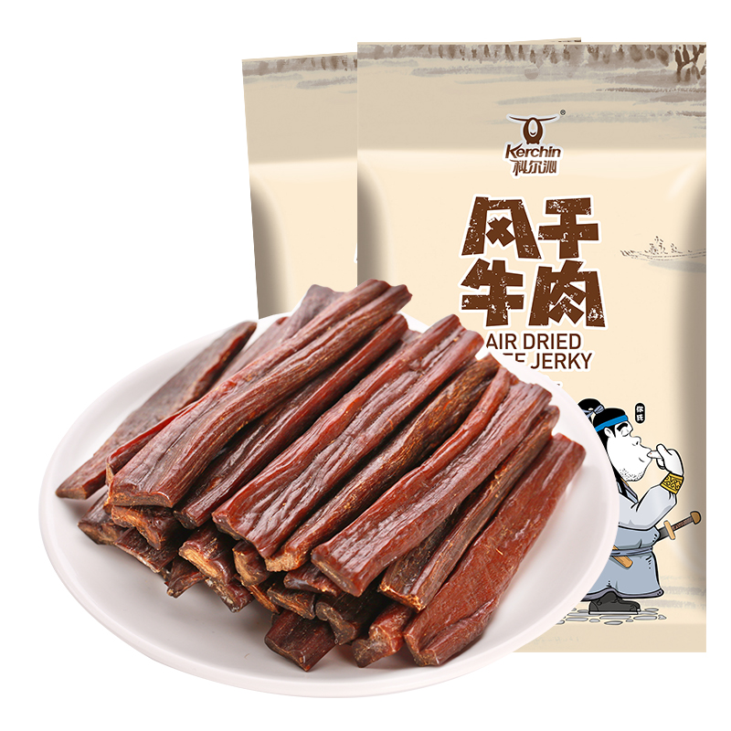 内蒙古科尔沁超干风干牛肉干特产150g*2袋 零食/坚果/特产 牛肉类 原图主图