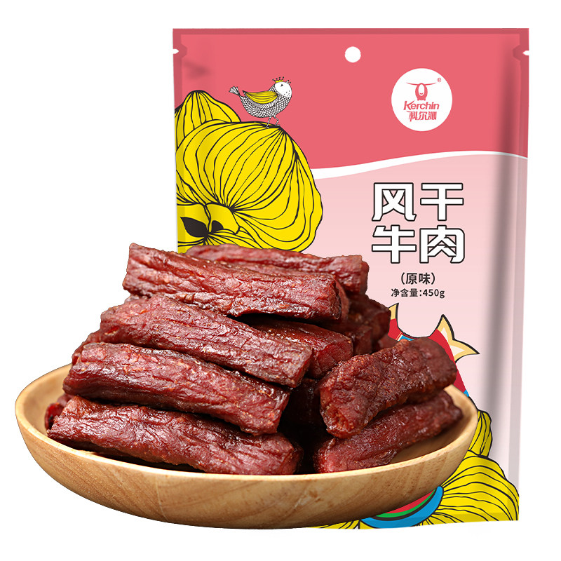 科尔沁风干牛肉450g 牛肉片内蒙古特产休闲零食小吃独立包装