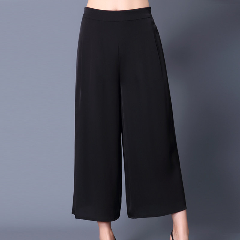 Real silk Wide leg pants Panties 2020 new pattern Spring and summer Easy Nine points Big Culotte Mori Nu Heavy mulberry silkin the Women's clothing/Boutique , Pants , Casual pants  category - from Buy2taobao.com to provide professional Taobao agent buy service