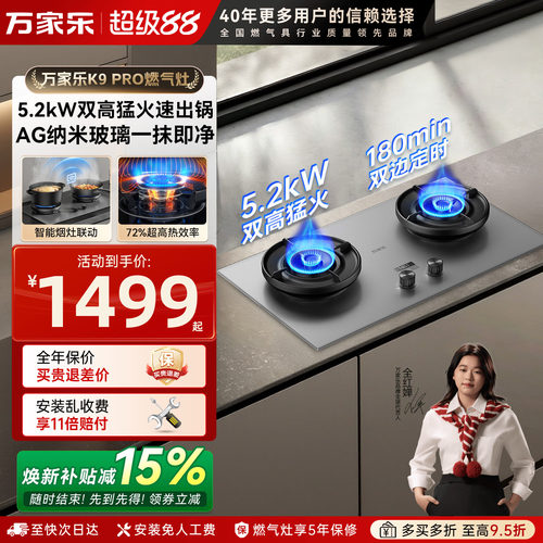 万家乐5.2kW双边定时灶