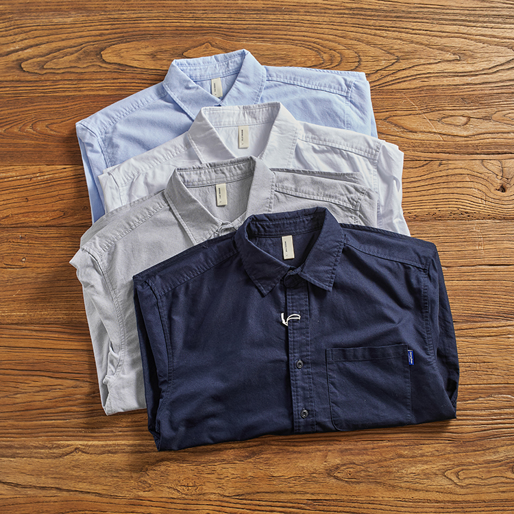 牛津纺休闲衬衣男百搭休闲潮款