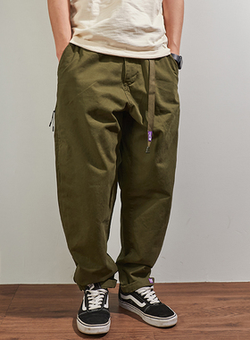 复刻紫标宽松锥形休闲裤纯棉秋冬重磅长裤男日系CityBoy美式工装