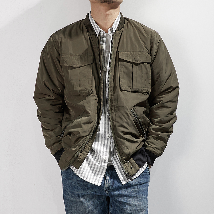 棒球领夹棉MA1飞行夹克棉服外套