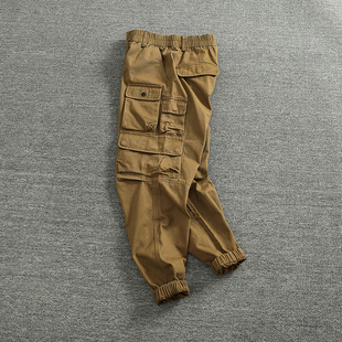 束脚裤 男潮牌宽松休闲裤 男梭织水洗美式 裤 复古工装 3D立裁机能潮款