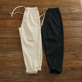 裤 宽松直筒锥形休闲裤 3D立裁吊档垮裤 工装 男潮款 复合内里秋冬厚款