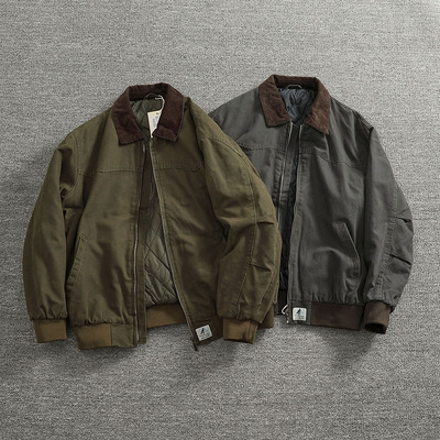 复古美式休闲底特律工装夹克男