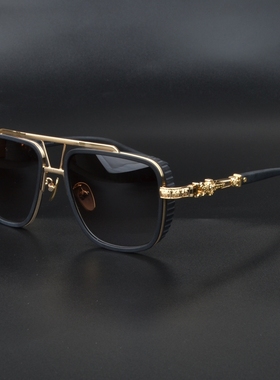 大脸宽边开车雕花板材太阳镜