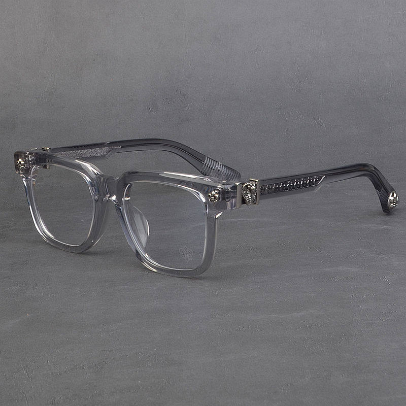 欧美风复古板材眼镜架男女通用黑色方形百搭潮流可配近视镜素颜框