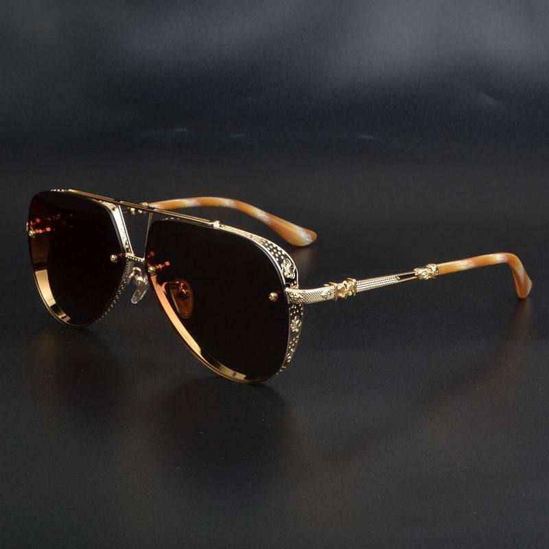 奢华百搭珍藏高清飞行员太阳镜女个性大脸时尚复古墨镜男开车黑超