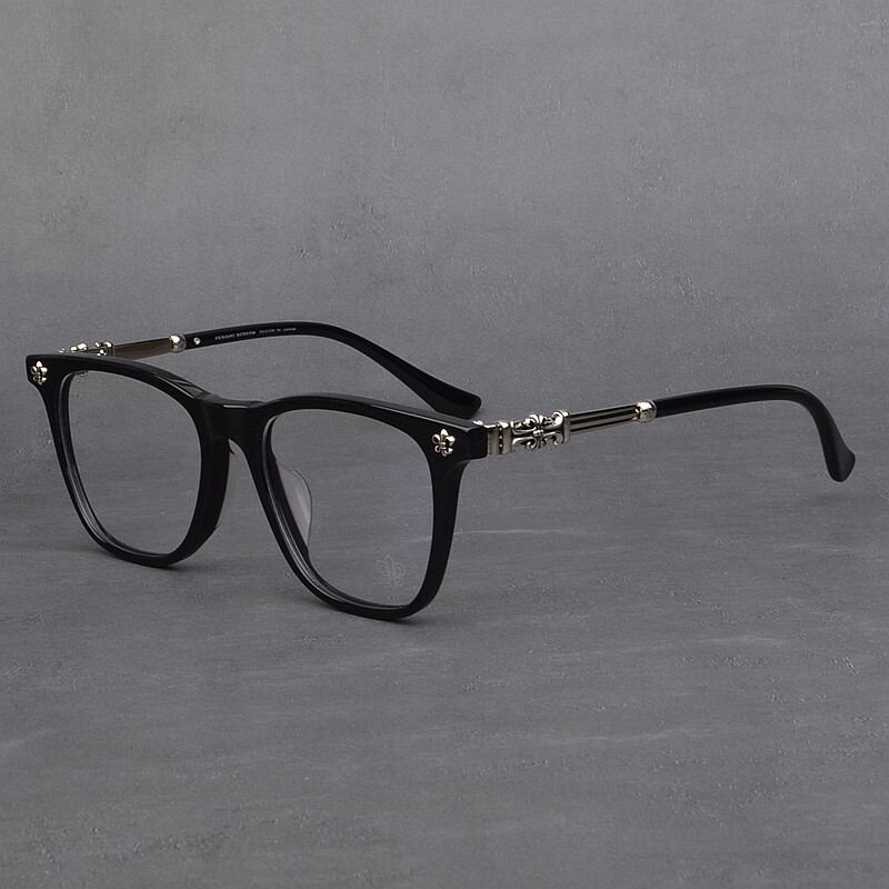 潮牌简约百搭文艺眼镜架男个性大脸复古近视超轻纯钛眼镜框女显瘦