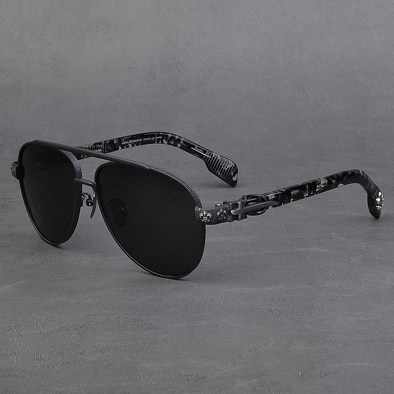 飞行员复古奢华太阳镜男款潮流大框个性双梁墨镜女开车瘦脸蛤蟆镜