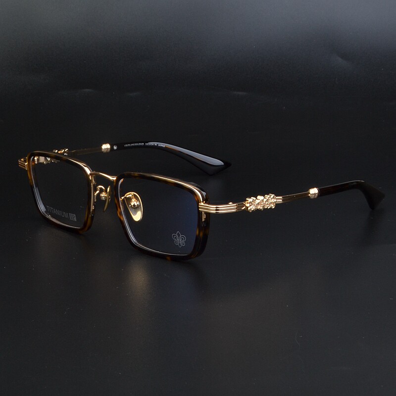 文艺百搭超轻纯钛眼镜架女潮流复古大脸个性板材近视眼镜框男显瘦