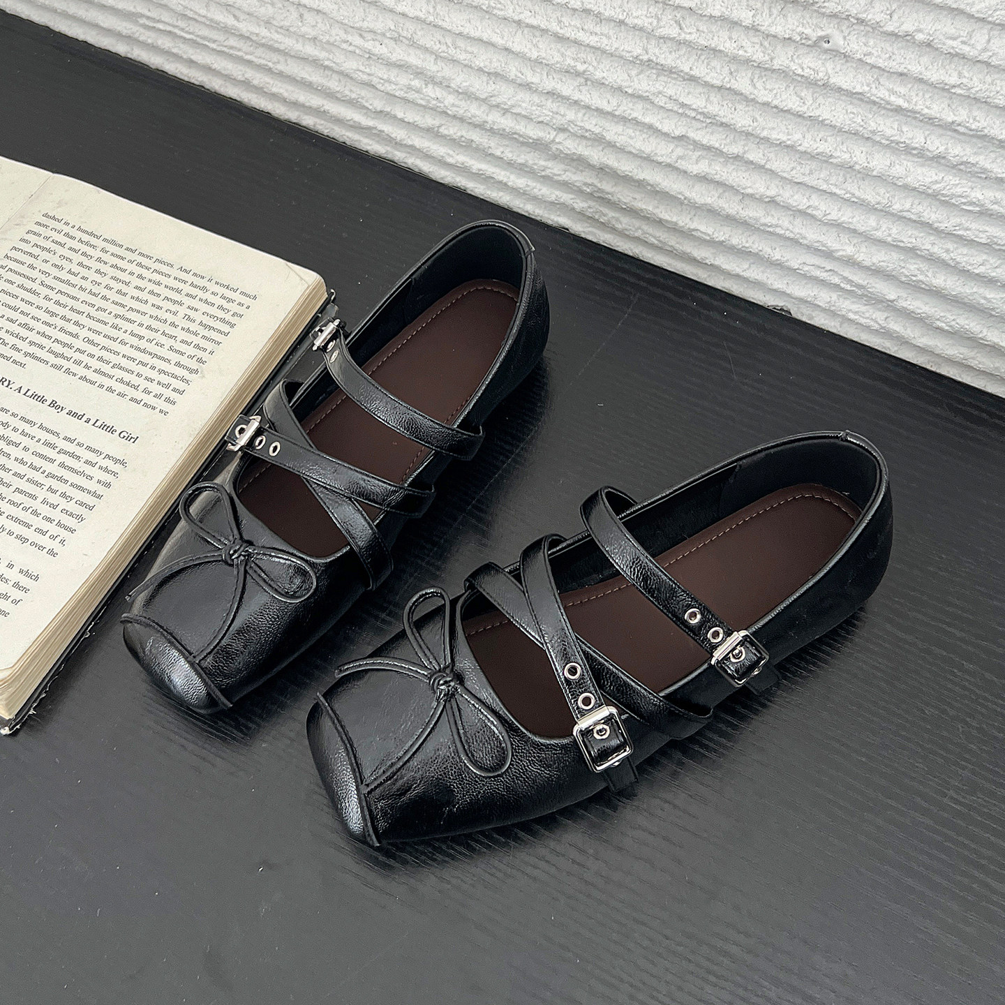 少女风方头玛丽珍鞋女2026新款配裙子蝴蝶结芭蕾舞单鞋法式平底鞋,女鞋,玛丽珍鞋,淘宝优惠券,粉丝福利购,淘宝优惠卷